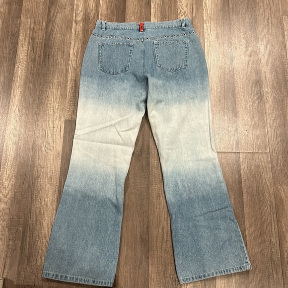 Vintage Grommet White Washed Flare Jeans - Picture 7 of 9